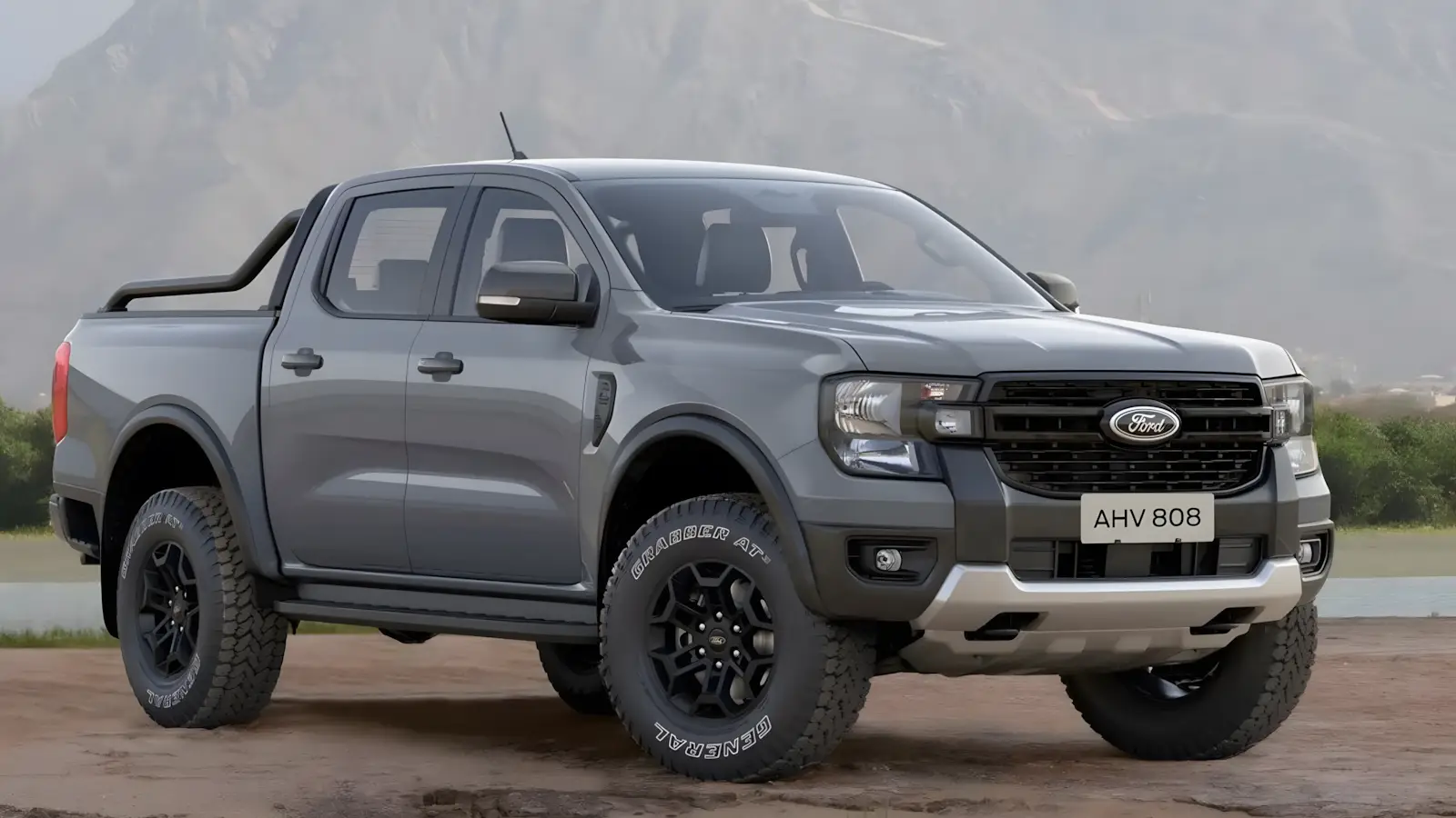 Ford Ranger Tremor 2027 vista frontal com visual off-road e pneus largos