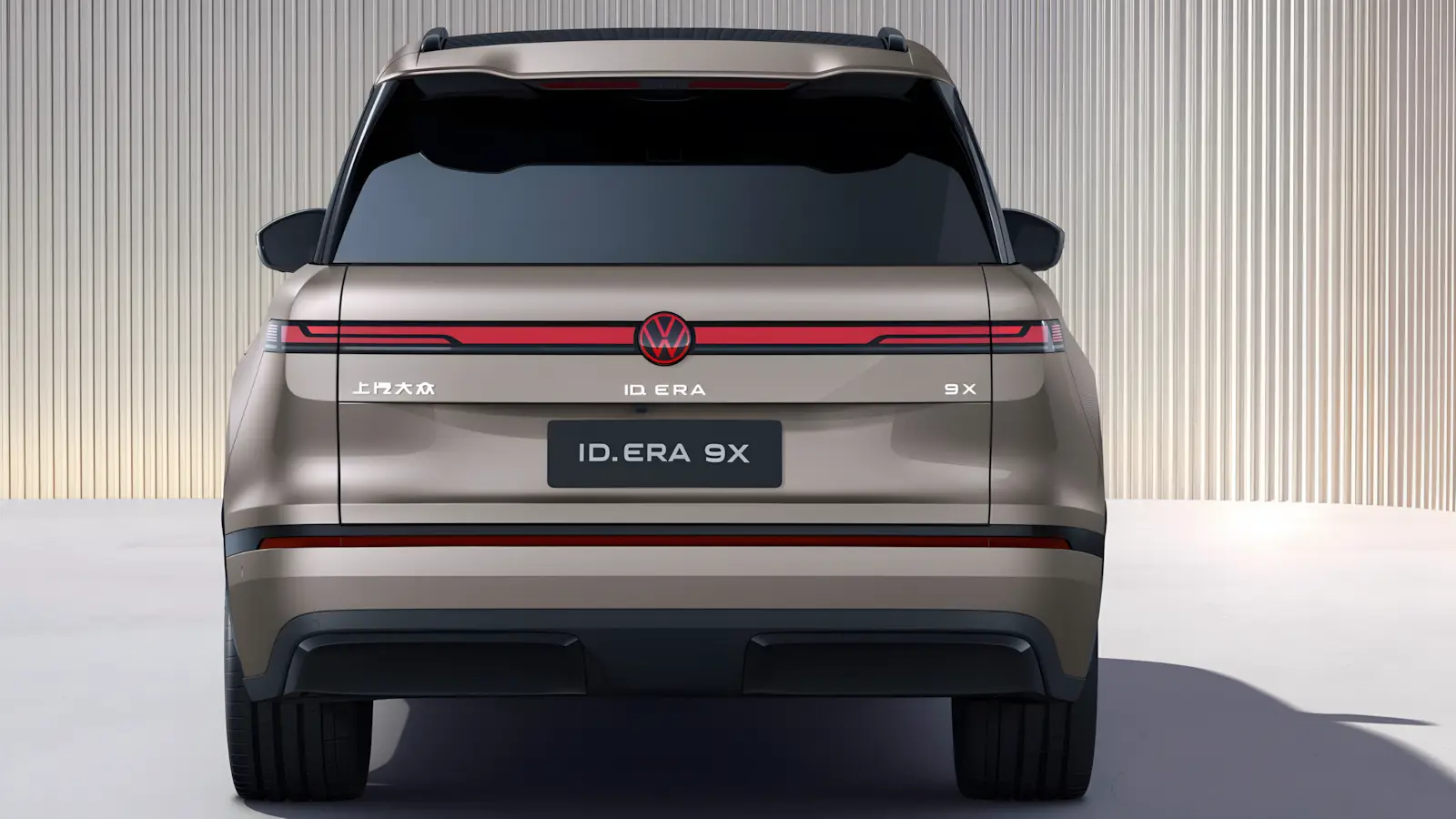 Vista traseira do ID.Era 9X mostrando design inspirado em embarca&ccedil;&otilde;es