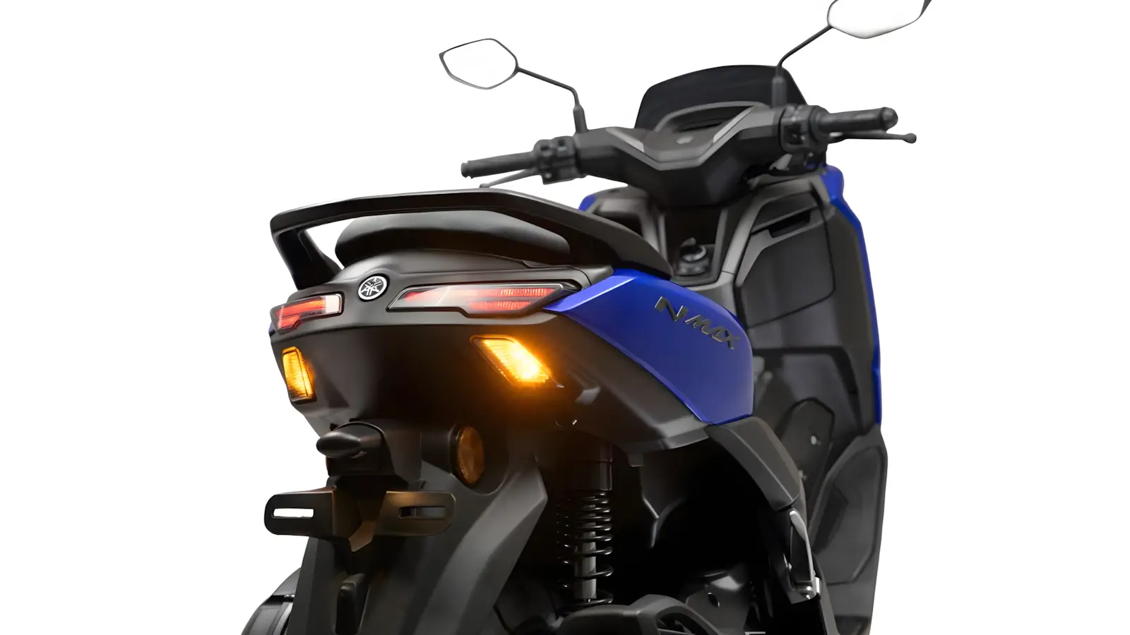 Yamaha NMax 160 2026 na cor Racing Blue vista traseira
